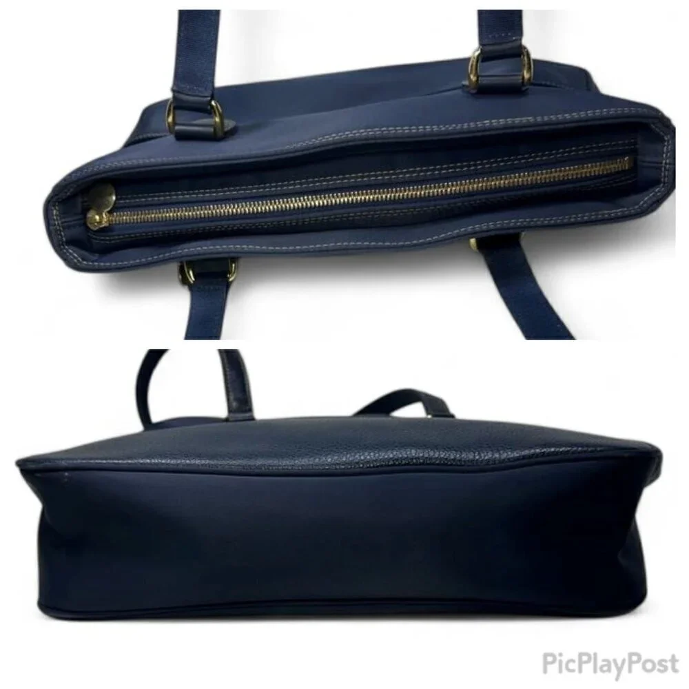 Valentino Garavani Sport Nylon and Leather Tote Bag Navy Blue